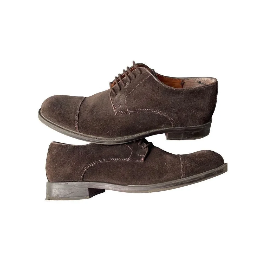 Alfani Men’s Suede Dress Shoe Size 7.5 Cody Cap Toe Shoe